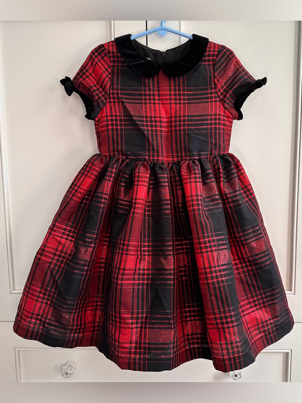 Pastourelle by Pippa & Julie plaid taffeta dress, size 5